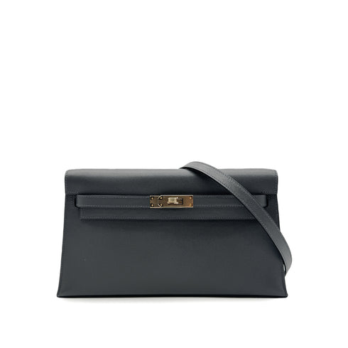 HERMES KELLY ELAN GRIS MISTY VEAU MADAME CLUTCH SHOULDER BAG W GHW 90303895 - PURPOSE