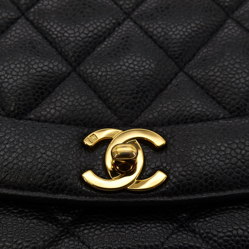 CHANEL VINTAGE DIANA MEDIUM CHAIN SHOULDER BAG BLACK CAVIAR SKIN 90303897 - PURPOSE
