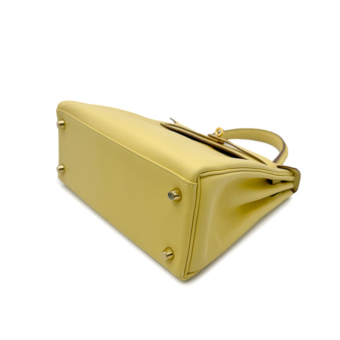 HERMES KELLY 25 RETOURNE JAUNE POUSSIN VEAU SWIFT HAND SHOULDER BAG Z GHW 90303899 - PURPOSE