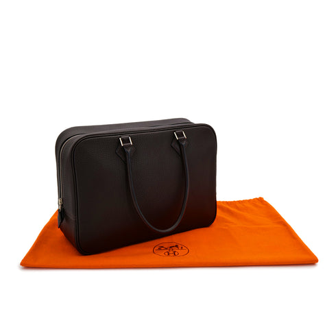 HERMES PLUME 32 EBENE FJORD HAND BAG □J PHW 90303900 - PURPOSE