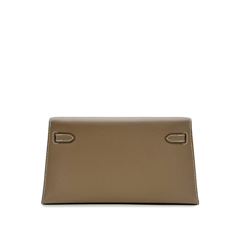 HERMES KELLY ELAN ETOUPE VEAU MADAME CLUTCH SHOULDER BAG W GHW 90303901 - PURPOSE
