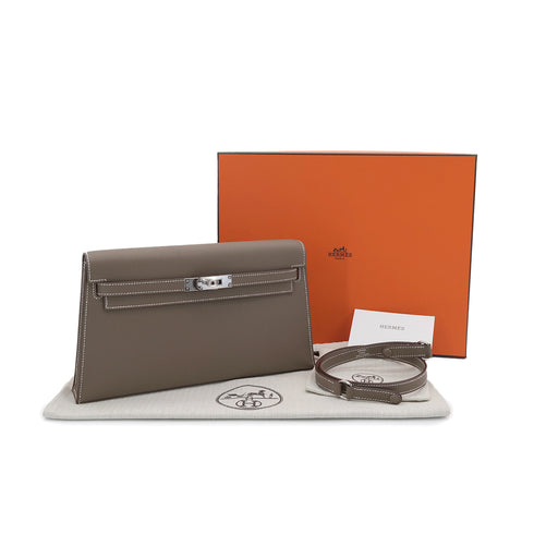 HERMES KELLY ELAN ETOUPE VEAU MADAME CLUTCH SHOULDER BAG K PHW 90304027 - PURPOSE
