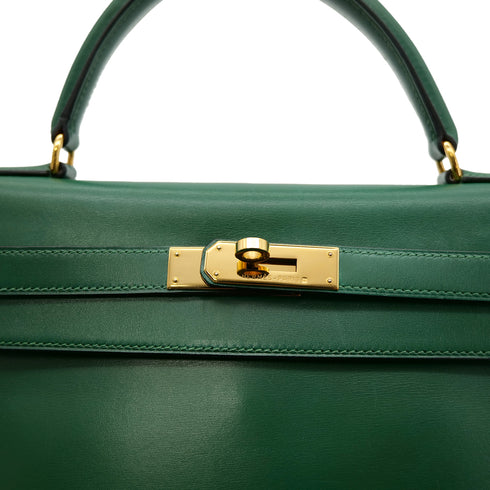 HERMES KELLY 32 RETOURNE VERT BOXCALF HAND SHOULDER BAG □B GHW 90304028 - PURPOSE