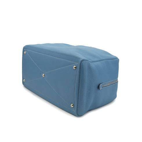 HERMES VICTORIA 50 BLUE JEAN TAURILLON CLEMENCE HAND BAG □C SHW 90304031 - PURPOSE