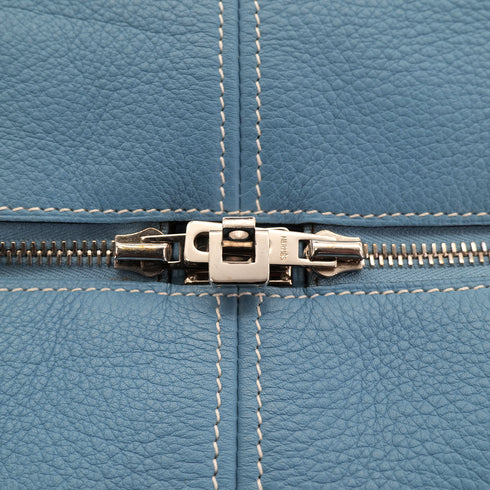 HERMES VICTORIA 50 BLUE JEAN TAURILLON CLEMENCE HAND BAG □C SHW 90304031 - PURPOSE
