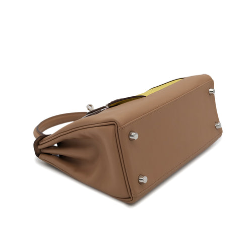 HERMES KELLY 25 COLORMATIC RETOURNE CHAI LIME BLUE BRUME CASSIS MAUVE SYLVESTRE NATA VEAU SWIFT HAND SHOULDER BAG B PHW 90304032 - PURPOSE