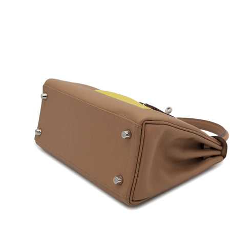 HERMES KELLY 25 COLORMATIC RETOURNE CHAI LIME BLUE BRUME CASSIS MAUVE SYLVESTRE NATA VEAU SWIFT HAND SHOULDER BAG B PHW 90304032 - PURPOSE
