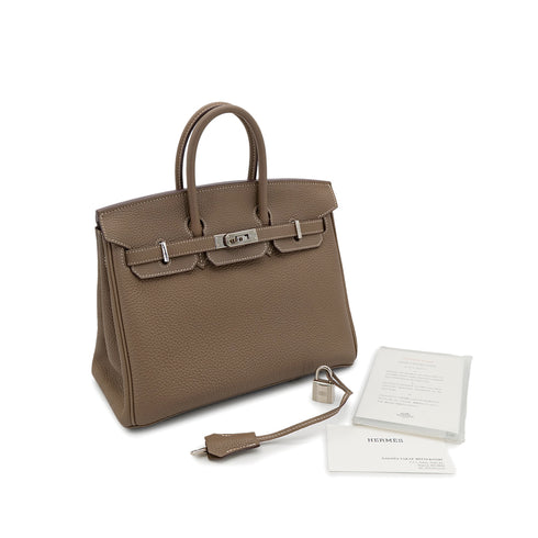 HERMES BIRKIN 25 ETOUPE TOGO HAND BAG C PHW 90304098 - PURPOSE