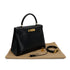 HERMES KELLY 28 SELLIER BLACK BOXCALF HAND SHOULDER BAG 〇X GHW 90304099 - PURPOSE