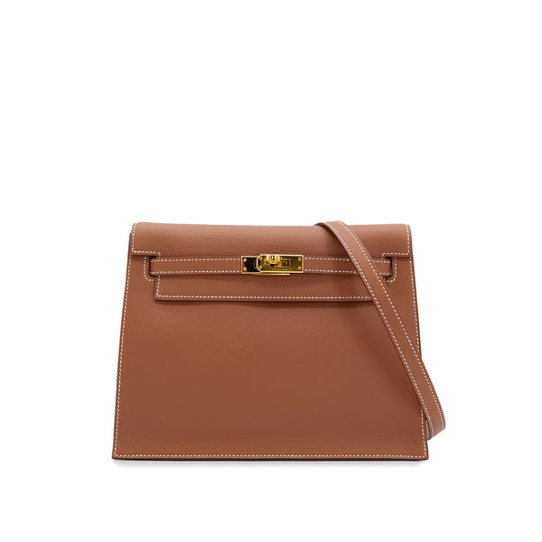 HERMES KELLY DANCE 2 VERSO GOLD ORANGE FIELD EVERCOLOR SHOULDER BAG W GHW 90304100 - PURPOSE