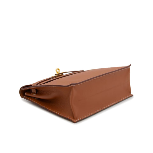 HERMES KELLY DANCE 2 VERSO GOLD ORANGE FIELD EVERCOLOR SHOULDER BAG W GHW 90304100 - PURPOSE