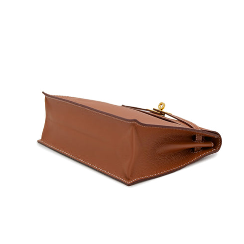 HERMES KELLY DANCE 2 VERSO GOLD ORANGE FIELD EVERCOLOR SHOULDER BAG W GHW 90304100 - PURPOSE