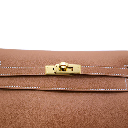 HERMES KELLY DANCE 2 VERSO GOLD ORANGE FIELD EVERCOLOR SHOULDER BAG W GHW 90304100 - PURPOSE