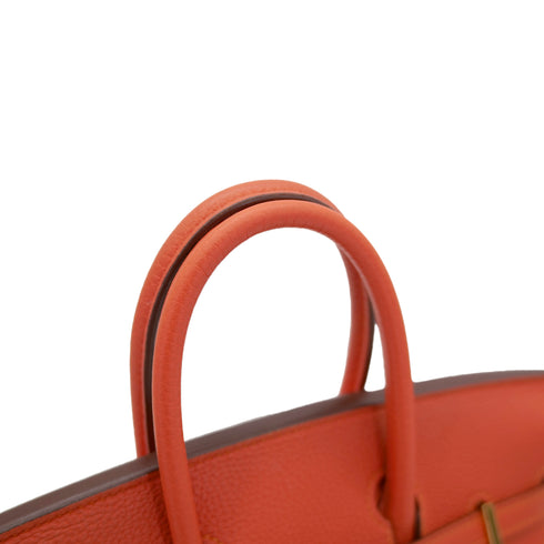 HERMES BIRKIN 25 FEU ORANGE TOGO HAND BAG T GHW 90304101 - PURPOSE