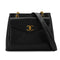 CHANEL VINTAGE TURN LOCK CHAIN TOTE SHOULDER BAG BLACK CAVIAR SKIN 90304102 - PURPOSE
