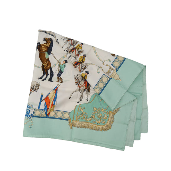 HERMES CARRE 90 REAL ESCUELA ANDALUZA DEL ARTE ECUESTRE SCARF SILK MULTICOLOR 90304103 - PURPOSE