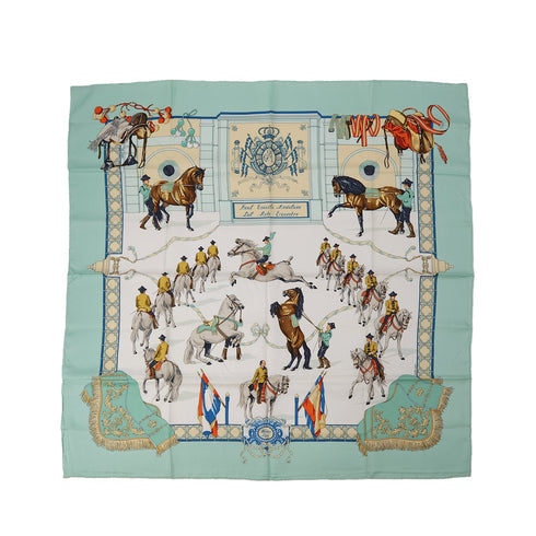 HERMES CARRE 90 REAL ESCUELA ANDALUZA DEL ARTE ECUESTRE SCARF SILK MULTICOLOR 90304103 - PURPOSE
