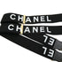 CHANEL VINTAGE SUSPENDER LOGO BLACK WHITE CANVAS LEATHER 90304105 - PURPOSE