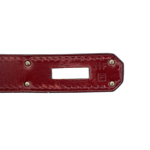 HERMES KELLY 32 SELLIER ROUGE H BOX CALF HAND BAG □F PHW 90304177 - PURPOSE