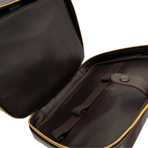 CHANEL VINTAGE BIG COCO VANITY HAND SHOULDER BAG BROWN CAVIAR SKIN 90304179