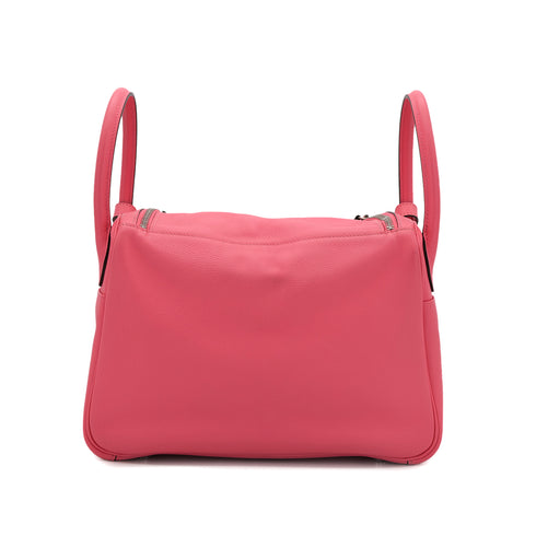 HERMES LINDY 30 ROSE AZALEE EVERCOLOR SHOULDER BAG D PHW 90304180