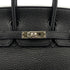 HERMES BIRKIN 25 BLACK TOGO HAND BAG □O PHW 90304183