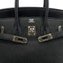 HERMES BIRKIN 25 BLACK TOGO HAND BAG □O PHW 90304183