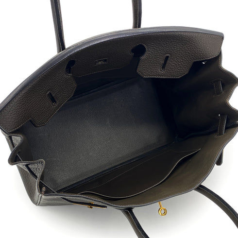 HERMES BIRKIN 35 VERT OLIVE TAURILLON CLEMENCE HAND BAG □I GHW 90304184