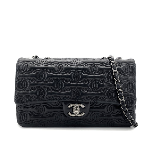 CHANEL COCOMARK CHAIN SHOULDER BAG BLACK LEATHER 90304185