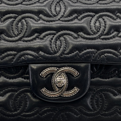 CHANEL COCOMARK CHAIN SHOULDER BAG BLACK LEATHER 90304185