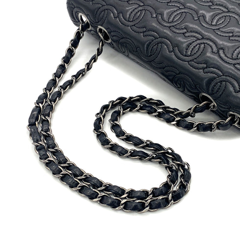 CHANEL COCOMARK CHAIN SHOULDER BAG BLACK LEATHER 90304185