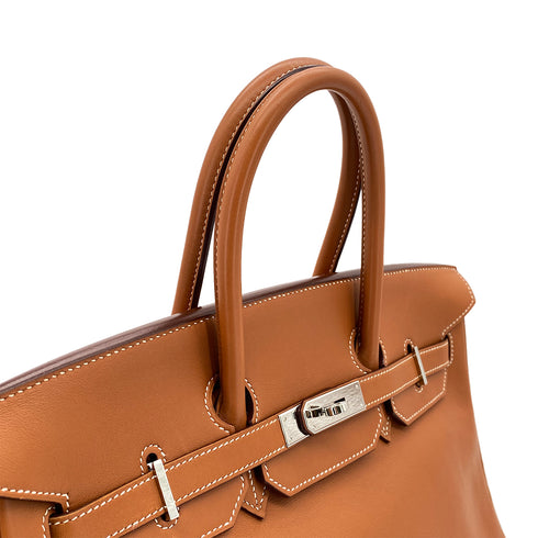 HERMES BIRKIN 35 GOLD VEAU SWIFT HAND BAG □K PHW 90304186