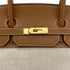 HERMES BIRKIN 40 GOLD COUCHEVEL TOILE H HAND BAG □B GHW 90304187