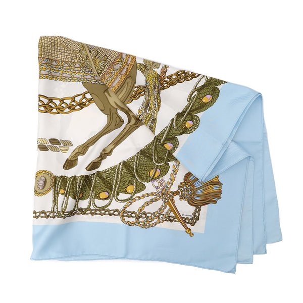 HERMES CARRE 90 SCARF LE TIMBALIER SILK MULTICOLOR 90304191 - PURPOSE