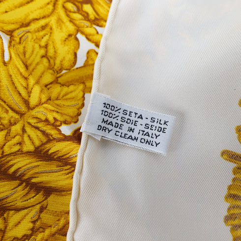 CHANEL VINTAGE SCARF ROPE PATTERN WHITE YELLOW SILK 90304193 - PURPOSE