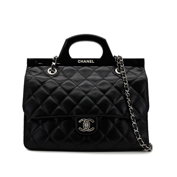 CHANEL MATELASSE 2WAY HAND CHAIN SHOULDER BAG BLACK LEATHER 90304700 - PURPOSE