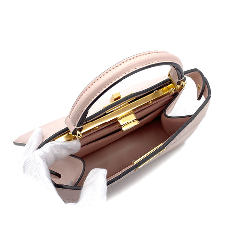 FENDI PEEKABOO ISEEU PETIT HAND SHOULDER BAG PINK LEATHER 8BN335 90304717