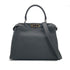 FENDI PEEKABOO REGULAR SELLERIA HAND SHOULDER BAG LEATHER DARK GRAY 8BN290 90304718