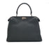 FENDI PEEKABOO REGULAR SELLERIA HAND SHOULDER BAG LEATHER DARK GRAY 8BN290 90304718