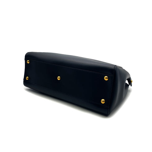 FENDI PEEKABOO REGULAR HAND SHOULDER BAG LEATHER BLACK 8BN226 90304719