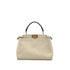 FENDI PEEKABOO MINI HAND SHOULDER BAG BEIGE LEATHER PYTHON 8BN244 90304722