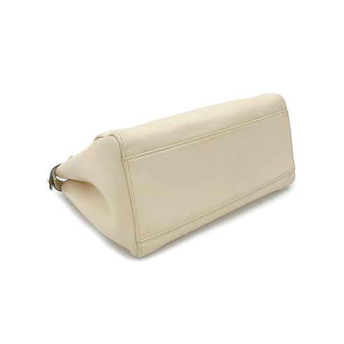 FENDI PEEKABOO MINI HAND SHOULDER BAG BEIGE LEATHER PYTHON 8BN244 90304722