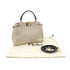 FENDI PEEKABOO MINI HAND SHOULDER BAG BEIGE LEATHER PYTHON 8BN244 90304722