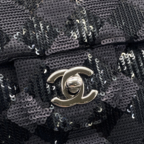 CHANEL CHAIN SHUOLDER BAG BLACK SEQUINS 90304725 - PURPOSE