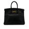 HERMES BIRKIN 35 BLACK ARDENNES HAND BAG □C GHW 90304727