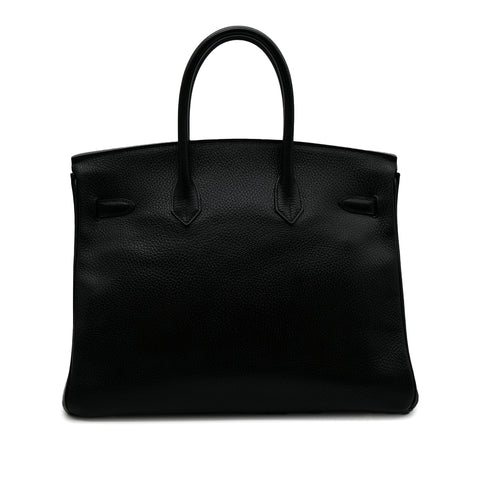 HERMES BIRKIN 35 BLACK ARDENNES HAND BAG □C GHW 90304727