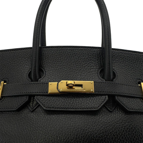 HERMES BIRKIN 35 BLACK ARDENNES HAND BAG □C GHW 90304727