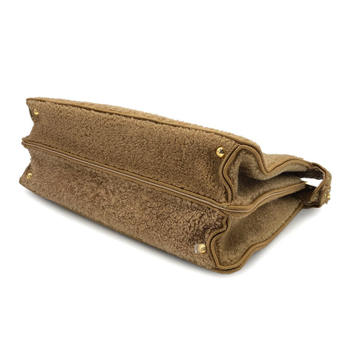 FENDI PEEKABOO ISEEU HAND SHOULDER BAG MOUTON BROWN 8BN328 90304729