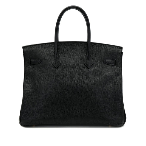 HERMES BIRKIN 35 BLACK TOGO HAND BAG □D GHW 90304730