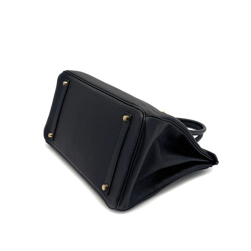 HERMES BIRKIN 35 BLACK TOGO HAND BAG □D GHW 90304730